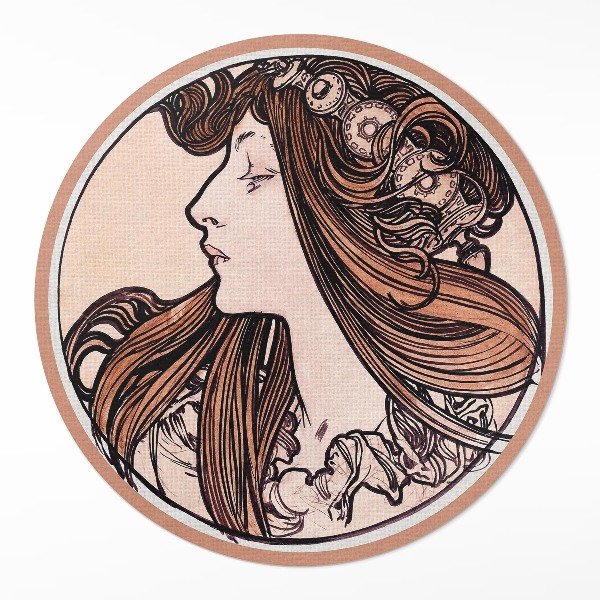 Vitráž s ženou Alfons Mucha