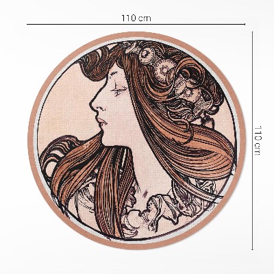 Vitráž s ženou Alfons Mucha