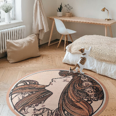 Vitráž s ženou Alfons Mucha