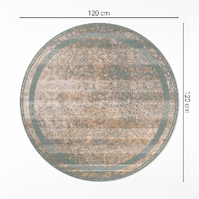 Kulatý vinylový koberec Antické vzory na textuře