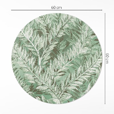 Kulatý vinylový koberec Bujná vegetace boho vintage