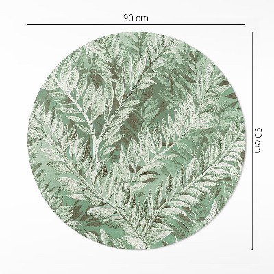 Kulatý vinylový koberec Bujná vegetace boho vintage