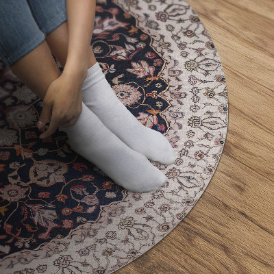 Kulatý vinylový koberec Vintage ozdobný vzor mandala ve starém stylu