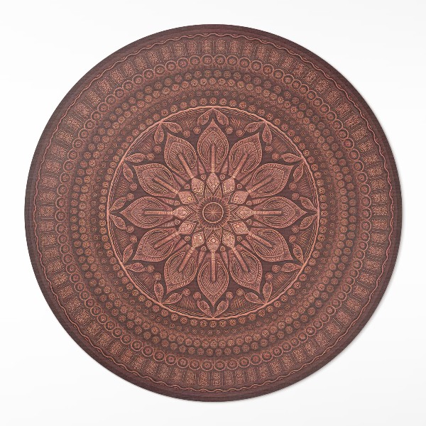 Kulatý vinylový koberec Orientální mandala dekorativní vzor boho