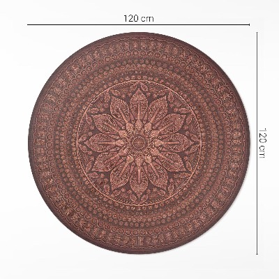 Kulatý vinylový koberec Orientální mandala dekorativní vzor boho