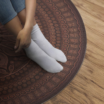 Kulatý vinylový koberec Orientální mandala dekorativní vzor boho
