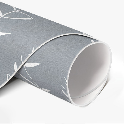 Kulatý vinylový koberec Jemné minimalistické rostliny ve stylu boho