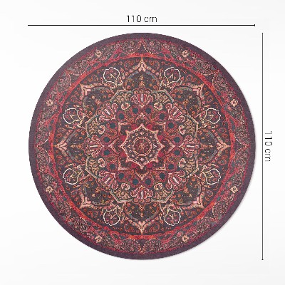 Kulatý vinylový koberec Dekorativní mandala v perském stylu