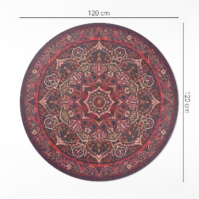 Kulatý vinylový koberec Dekorativní mandala v perském stylu