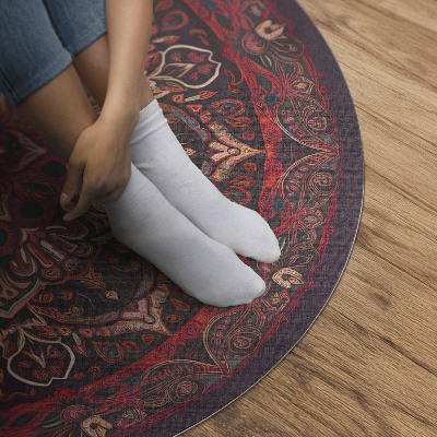 Kulatý vinylový koberec Dekorativní mandala v perském stylu