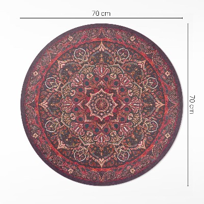 Kulatý vinylový koberec Dekorativní mandala v perském stylu