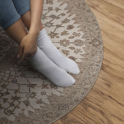 Kulatý vinylový koberec Ornament ve starém stylu mandala vintage