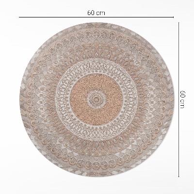 Kulatý vinylový koberec Pletená mandala