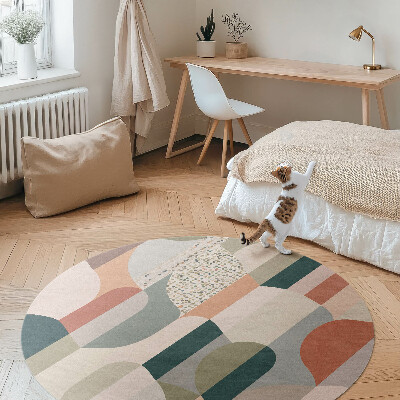 Boho abstrakce oblý tvary ve stylu retro