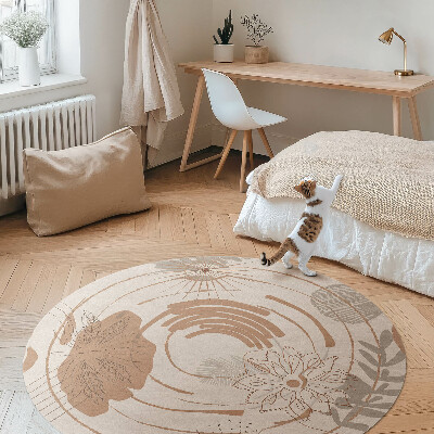 Abstraktní vzor boho s rostlinnými motivy