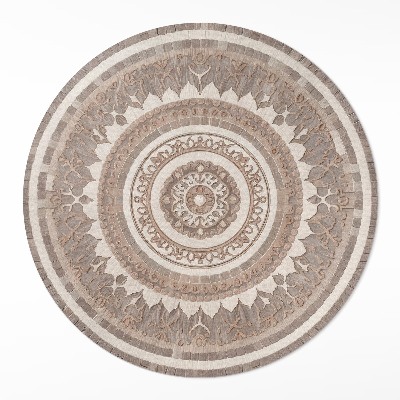 Kulatý vinylový koberec Dekorativní ornament v antickém stylu