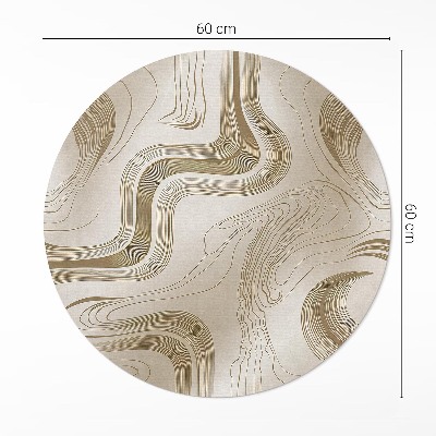 Kulatý vinylový koberec Boho inspirace v zemských barvách