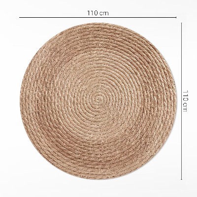 Kulatý vinylový koberec Provázkové čáry v minimalistickém stylu