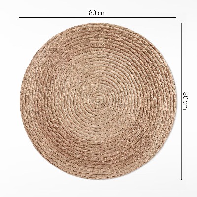 Kulatý vinylový koberec Provázkové čáry v minimalistickém stylu