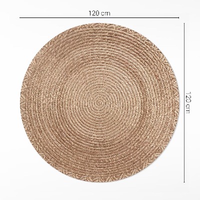 Kulatý vinylový koberec Provázková geometrie