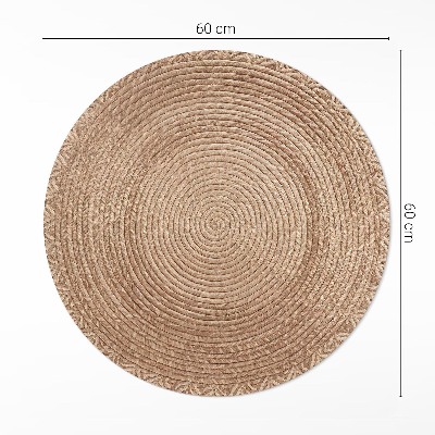 Kulatý vinylový koberec Provázková geometrie