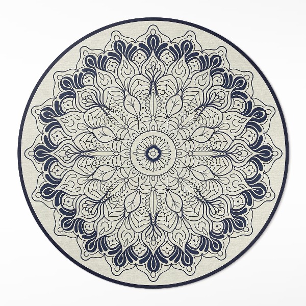 Kulatý vinylový koberec Harmonie mandaly