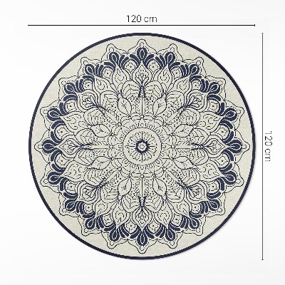 Kulatý vinylový koberec Harmonie mandaly