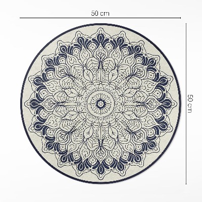 Kulatý vinylový koberec Harmonie mandaly