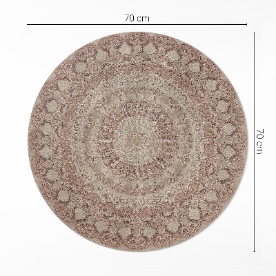 Kulatý vinylový koberec Geometrická dokonalost