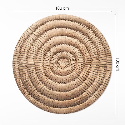 Kulatý vinylový koberec Minimalistická pletenina boho