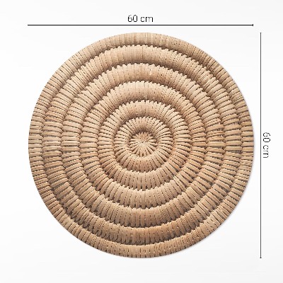 Kulatý vinylový koberec Minimalistická pletenina boho