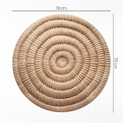 Kulatý vinylový koberec Minimalistická pletenina boho