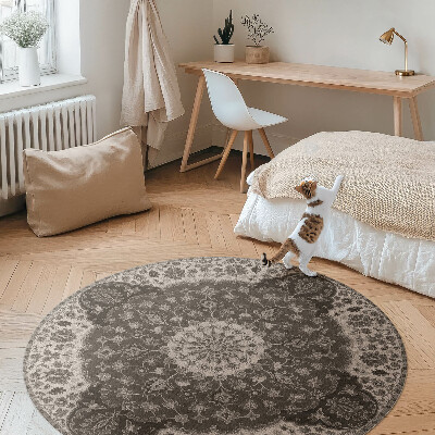 Kulatý vinylový koberec Jemnost perských ornamentů