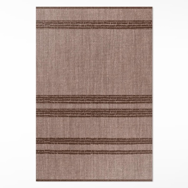 Hnědé pruhy boho imitace tkaniny
