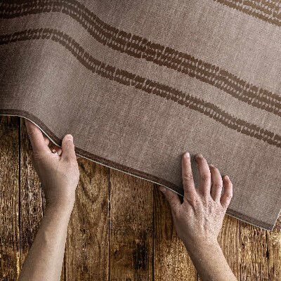 Hnědé pruhy boho imitace tkaniny