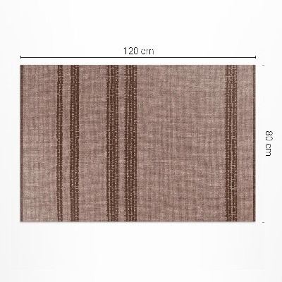 Hnědé pruhy boho imitace tkaniny