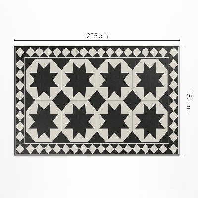 Černo-bílé hvězdy elegantní mozaika