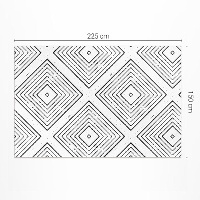 Vinylový koberec Pravidelné čtverce boho vzor