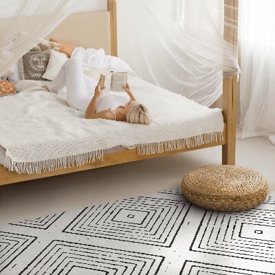 Vinylový koberec Pravidelné čtverce boho vzor