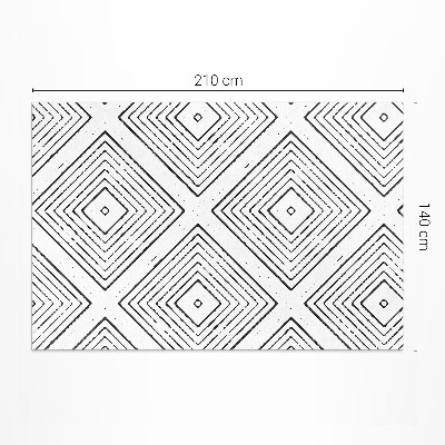 Vinylový koberec Pravidelné čtverce boho vzor