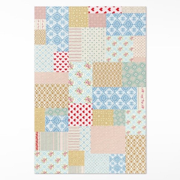 Patchwork různé kousky imitace tkaniny
