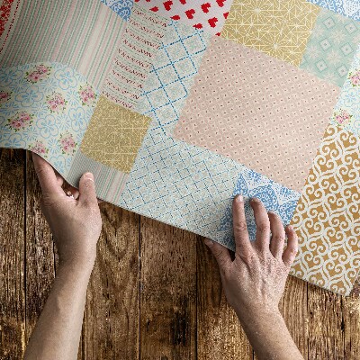 Patchwork různé kousky imitace tkaniny