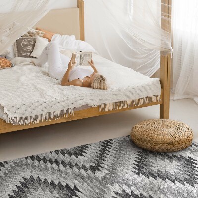 Vinylový koberec Šedý geometrický vzor imitace tkaniny