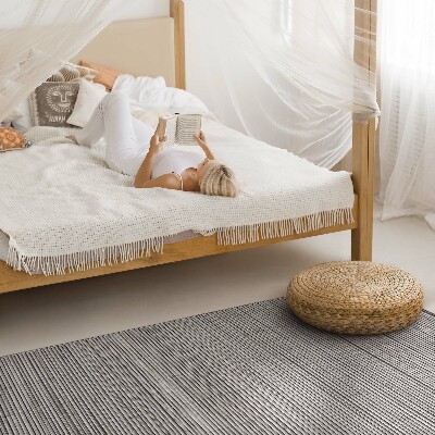 Vinylový koberec Bambusová rohož dřevěný boho styl