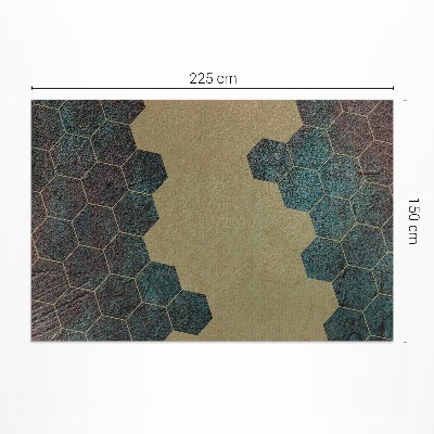 Vinylový koberec Betonové hexagony moderní design