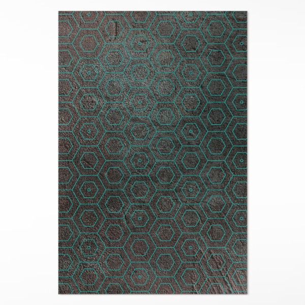 Hexagony retro surový design