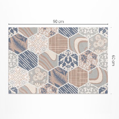 Vinylový koberec Havajské hexagony boho dlaždice