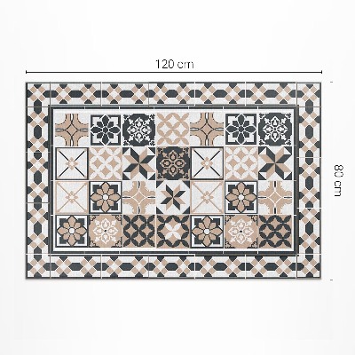 Tříbarevná geometrie dekorativní dlaždice