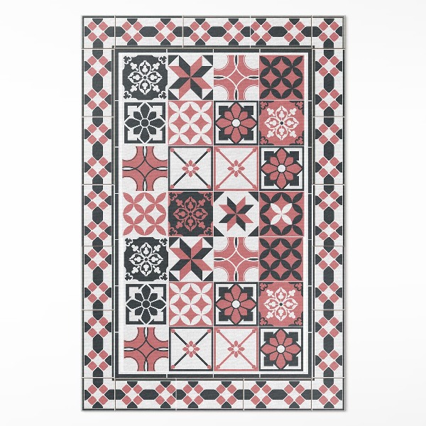 Tříbarevná geometrie ozdobné dlaždice
