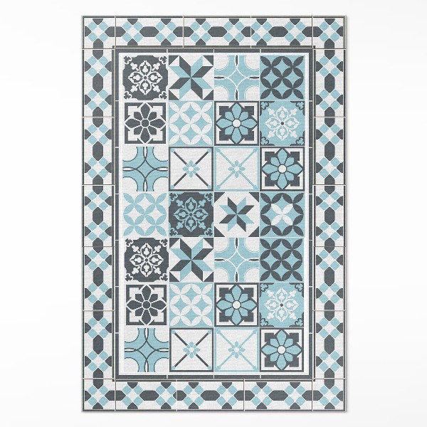 Tříbarevná geometrie ornamentální dlaždice